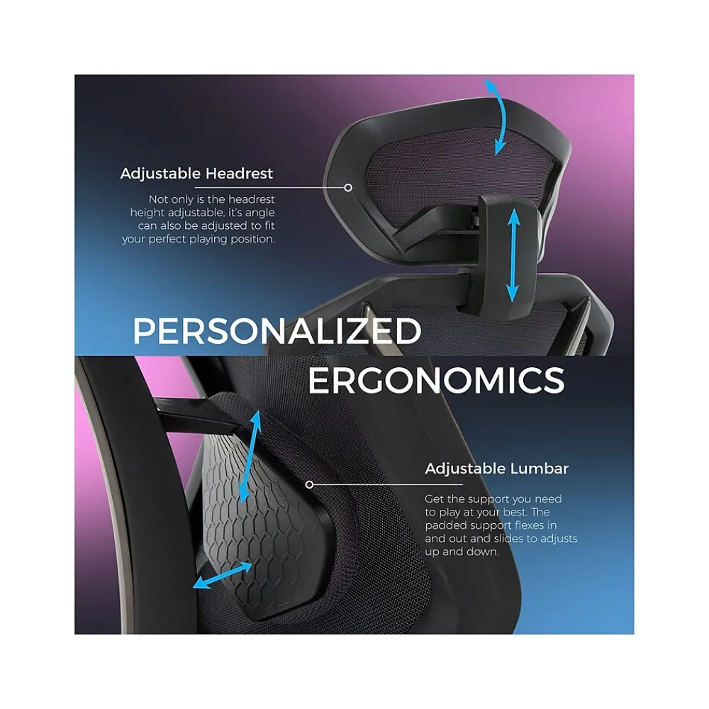 Gaming Chairs*Lenovo Legion Mesh Ergonomic Racing Gaming Chair, Dark Gray (52014DGRY)