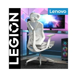 Gaming Chairs*Lenovo Legion Mesh Ergonomic Racing Gaming Chair, Light Gray (52015LGRY)