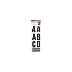 Cosco Letters, Numbers & Symbols, Adhesive, 3", Black