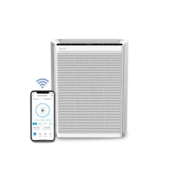 Levoit EverestAir Floor-Standing Smart Air Purifier, 5-Speed, Wi-Fi Enabled, Silver (HEAPAPLVSUS0119Y)