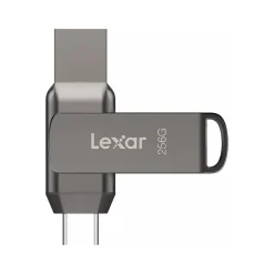 Best Lexar JumpDrive D400 Dual 256GB USB 3.1 Type-C Flash Drive, Gray (LJDD400256G-BNQNU)