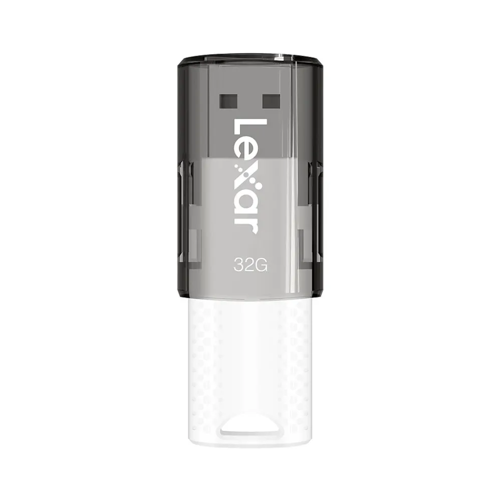 Discount Lexar JumpDrive S60 32GB USB 2.0 Type A Flash Drive, Grey/White, 3/Pack (LJDS60-32GB3NNU)