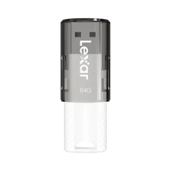 Lexar JumpDrive S60 64GB USB 2.0 Type A Flash Drive, Grey/White, 3/Pack (LJDS60-64GB3NNU)