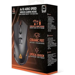 Lexip AR18 Aero Speed Wireless Optical 2.4 GHz Gaming Mouse, Black (JVAPCM00538)