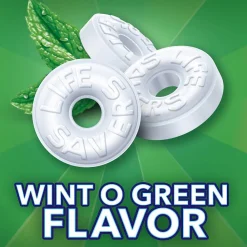 LifeSavers LIFE SAVERS Wint-O-Green Individually Wrapped Breath Mints, 2.5 lb. Stand-up Bag (LEFEWINT6)