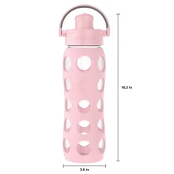 Lifefactory Glass Water Bottle, 22 oz., Desert Rose (LIFLG4321MDR4)