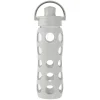 Lifefactory Glass Water Bottle, 22 oz., Cool Gray (LIFLG4321MCG4)