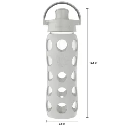 Lifefactory Glass Water Bottle, 22 oz., Cool Gray (LIFLG4321MCG4)