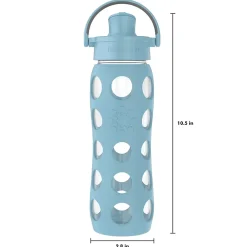Lifefactory Glass Water Bottle, 22 oz., Denim (LIFLG4321MDE4)
