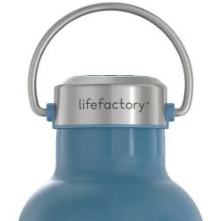 Lifefactory Stainless Steel Double Wall Insulated Water Bottle, 32 oz., Dark Denim (LIFLS365MDD4)