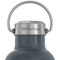 Lifefactory Stainless Steel Double Wall Insulated Water Bottle, 32 oz., Carbon (LIFLS365MCN4)