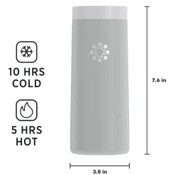 Lifefactory Tumbler, Stone Gray, 16 oz. (LS324MCG4)