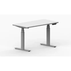 Standing Desks*Life Flo LifeFlo Ergonomics Height Adjustable Desk, 60" W x 30" D x 1 1/8" Thick, White (LFO-6030-E2-WH)