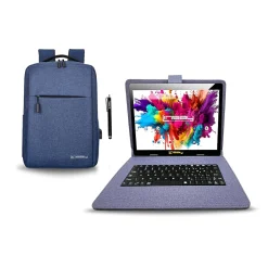 10.1" OCTA CORE Android 13 Tablet Bundle with Keyboard Case Backpack and Pen, 128GB, Blue (F10XIPGCLOBLUBA)<Linsay New