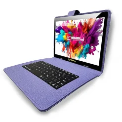 10.1" OCTA CORE Android 13 Tablet Bundle with Keyboard Case Backpack and Pen, 128GB, Blue (F10XIPGCLOBLUBA)<Linsay New