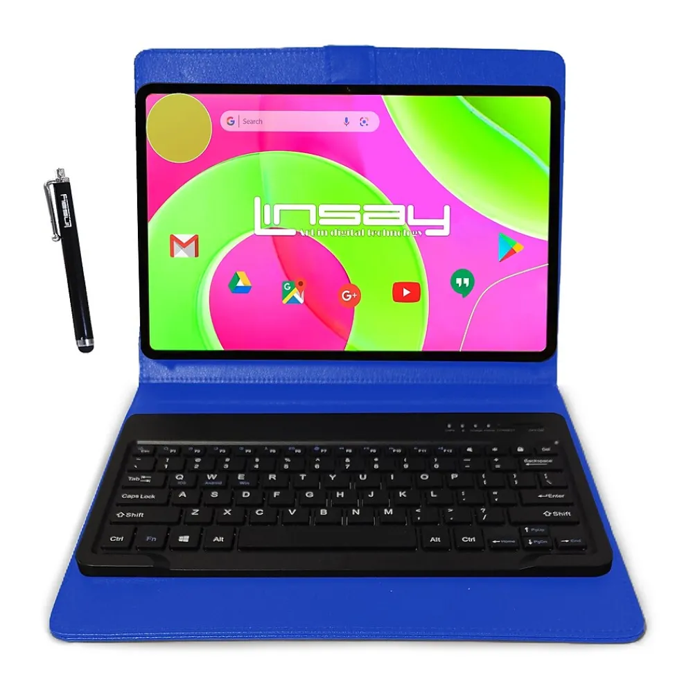 12 Octa Core 8GB Ram 256GB Storage Android 13 Tablet with Blue Style Keyboard<Linsay Hot