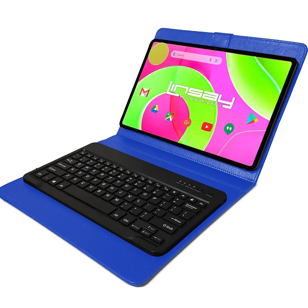 12 Octa Core 8GB Ram 256GB Storage Android 13 Tablet with Blue Style Keyboard<Linsay Hot