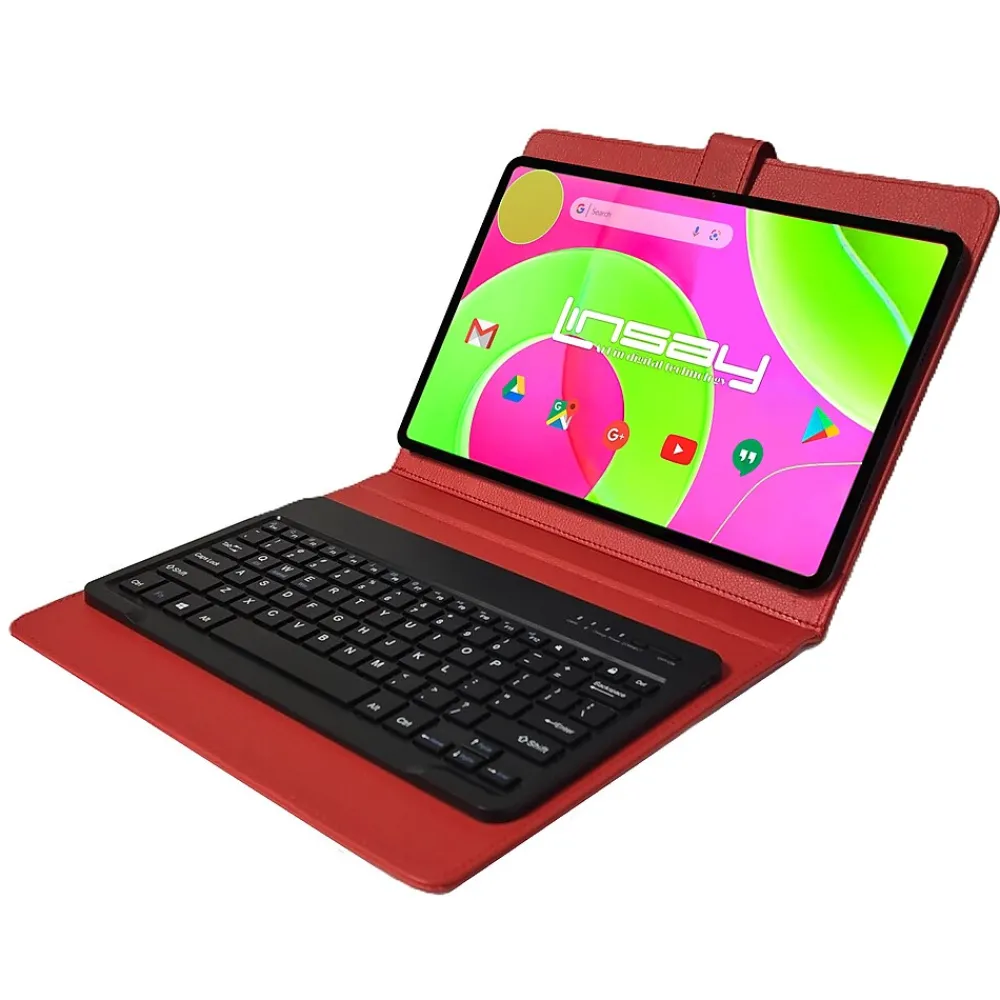 12 OCTA CORE 8GB RAM 256GB STORAGE Android 14 BUNDLE with RED KEYBOARD CASE and TABLET BRIEFCASE<Linsay New