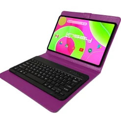 12 OCTA CORE 8GB RAM 256GB STORAGE Android 14 BUNDLE with PURPLE KEYBOARD CASE and TABLET BRIEFCASE<Linsay Clearance