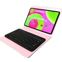 12" Octa Core Tablet, 8GB RAM, 256GB Storage, Android 14, Bundled with Pink Keyboard and Stylus Pen<Linsay New