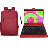 12" Octa Core Tablet, 8GB RAM, 256GB Storage, Android 14, Bundled with Red Keyboard, Backpack and Stylus Pen<Linsay