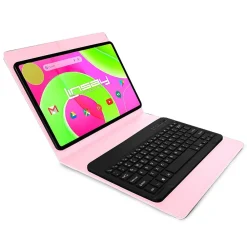 12" Octa Core Tablet, 8GB RAM, 256GB Storage, Android 14, Bundled with Pink Style Keyboard with App Pack<Linsay