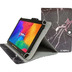 10.1" Tablet with Case, WiFi, 2GB RAM, 64GB Storage, Android 13, Black with Black/Pink Marble (F10IPBAPI)<Linsay New