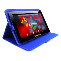 F10 Series 10.1" Tablet with Blue Leather Case, WiFi, 2GB RAM, 64GB Storage, Android 13 (F10XIPSBCBLUE)<Linsay New
