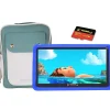 Kids' 7" Tablet with Case, Kids' Bag, and microSD Card, Wi-Fi, 2 GB RAM, 64GB, Android 13, Blue (F7UHDKIDSBBSD)<Linsay New