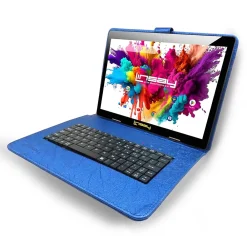 Octa Core 10.1" Tablet, 4GB RAM, 128GB Storage, Android 13, Bundled with Blue Keyboard Case, Briefcase, and Stylus Pen<Linsay Discount