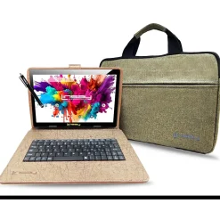 Octa Core 10.1" Tablet, WiFi, 128GB, Android 13, Bundled with Oracle Keyboard Case, Tablet Briefcase<Linsay Hot