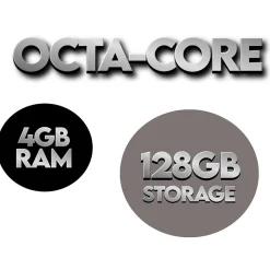 Octa Core 10.1" Tablet, WiFi, 128GB, Android 13, Bundled with Oracle Keyboard Case, Tablet Briefcase<Linsay Hot