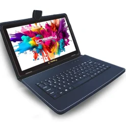 Octa Core 10.1" Tablet, 4GB RAM, 128GB Storage, Android 13, Bundled with Black Keyboard and Stylus Pen<Linsay Discount