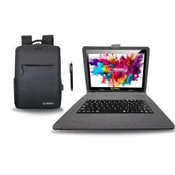 Octa Core 10.1" Tablet, 4GB RAM, 128GB Storage, Android 13, Bundled with Black Keyboard Case, Backpack and Stylus Pen<Linsay Hot