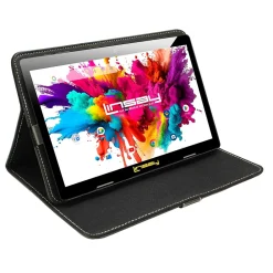 Octa Core 10.1" Tablet, 4GB RAM, 128GB Storage, Android 13 OS, Bundled with Black Leather Case and Stylus Pen<Linsay Outlet