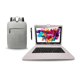 Octa Core 10.1" Tablet, 4GB RAM, 128GB Storage, Android 13, Bundled with Cloth Keyboard, Backpack and Stylus Pen<Linsay Discount
