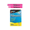 Highlighters|Liqui-Mark Tank Fluorescent Highlighter, Chisel Tip, Pink, Dozen (60622)