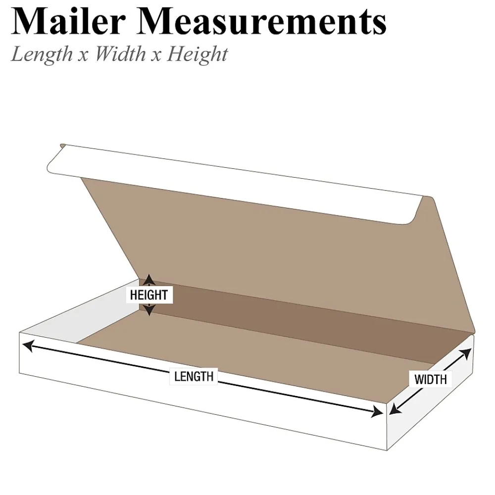 Outlet Partners Brand Literature Mailers, 10" x 4" x 3", White, 50/Bundle (ML1043)