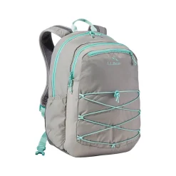 L.L.Bean Comfort Carry Laptop Backpack, Medium Size, Mineral Gray/Fresh Mint (1000135598)