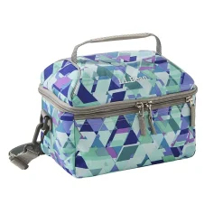 L.L.Bean Flip-Top Print Lunch Box, Fresh Mint Prism, 203 Oz. (0SUL816000)