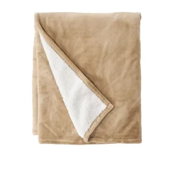Wicked Plush Sherpa Throw, Large, Camel Brown (1000152953)<L.L.Bean Clearance