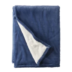 Wicked Plush Sherpa Throw, Large, Deep Blue (1000078509)<L.L.Bean Discount