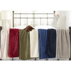 Wicked Plush Throw, Bayside Blue Heather, Large (1000199243)<L.L.Bean Sale