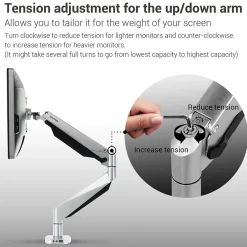 Best Loctek Adjustable Monitor Mount, Up to 27