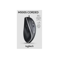 Sale Logitech Advanced Ergonomic Ambidextrous Optical USB Mouse, Black (910-007476)