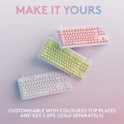 Hot Logitech Aurora G713 Ergonomic Mechanical Gaming Keyboard, White Mist (920-010413)