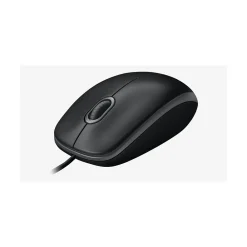 Clearance Logitech B100 Wired Ambidextrous Optical USB Mouse, Black (910-001439)