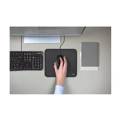 Clearance Logitech B100 Wired Ambidextrous Optical USB Mouse, Black (910-001439)