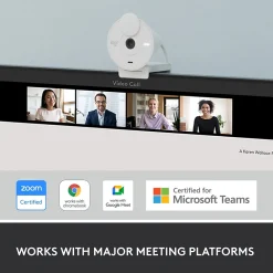 Logitech Brio 300 Full HD 1080p Webcam, 2 Megapixels, Off-White (960-001441)