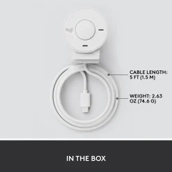 Logitech Brio 300 Full HD 1080p Webcam, 2 Megapixels, Off-White (960-001441)